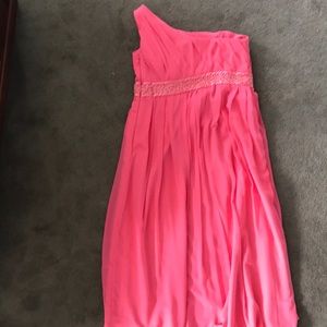 Formal Floor Length Coral Dress